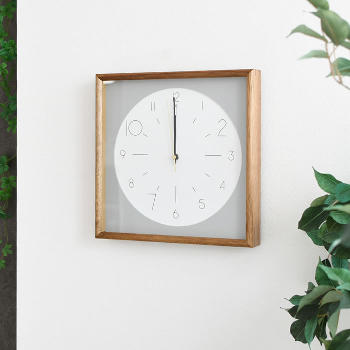 INTERFORM（インターフォルム） 電波時計 掛け時計 カードル CL-4059