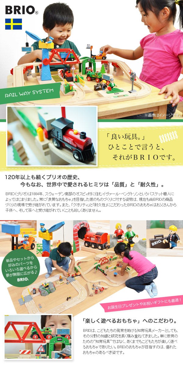 BRIO（ブリオ） カーゴレールデラックスセット 木製レールセット 貨物