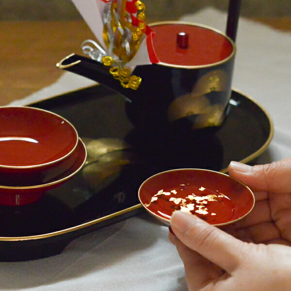 金箔（小）・銚子飾り・屠蘇散 3点セット ( あすつく おとそ とそ器
