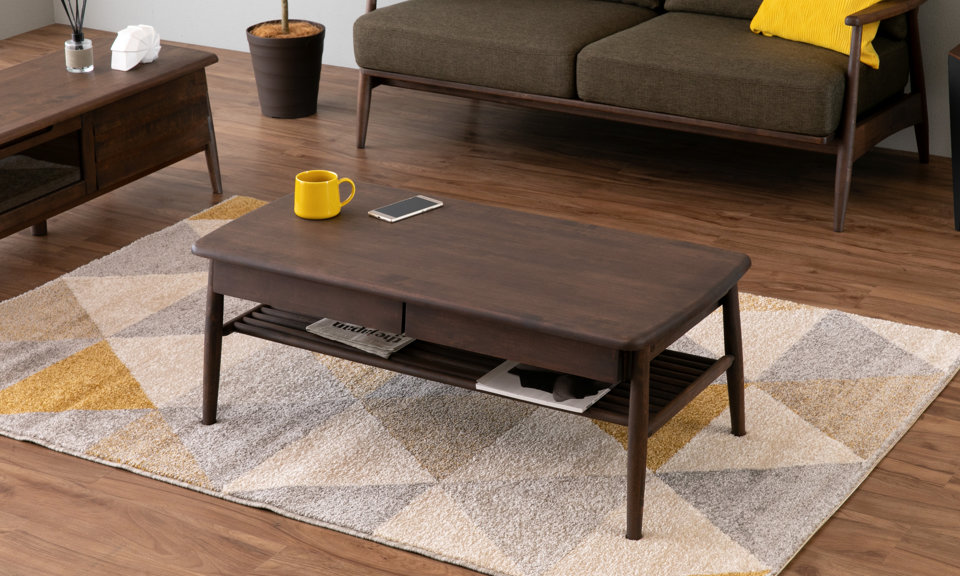 一生紀（ISSEIKI） センターテーブル 木製 北欧 幅100 エラン 【2/25