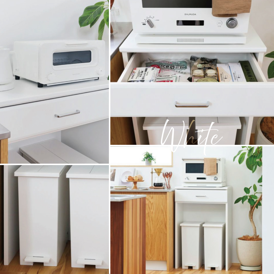 白井産業 ベアルモ ゴミ箱上ラック 幅59cm 奥行き42cm レンジ台 家電