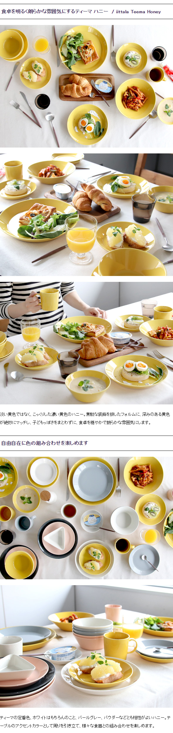 ティーマ イッタラ ハニー プレート 26cm 366952 耐熱 電子レンジ対応