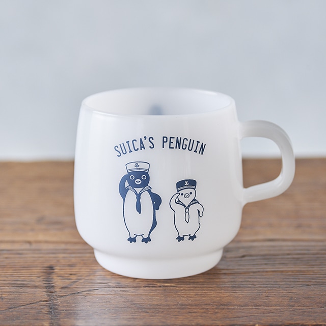 Suicaのペンギン ミルク色耐熱ガラスマグ（セーラー）:オレンジページ