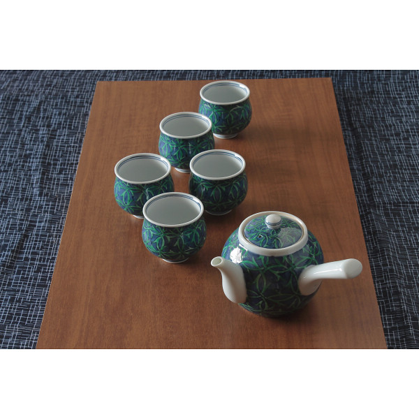 有田焼 亮秀窯 わらび唐草 急須茶器揃 | シャディギフトモール