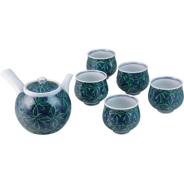 有田焼 亮秀窯 わらび唐草 急須茶器揃 | シャディギフトモール