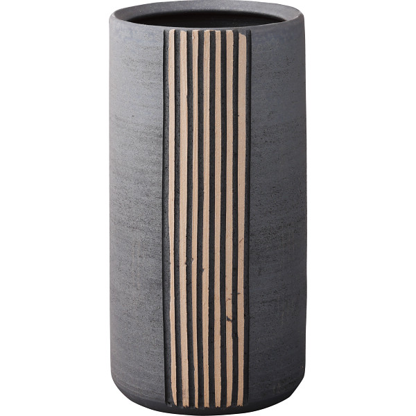 信楽焼 傘立 白泥黒モダン | シャディギフトモール