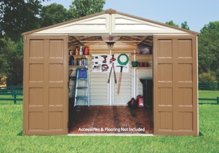 DuraMax 10x13 Woodbridge Plus Vinyl Shed Kit w/ Foundation (40234)