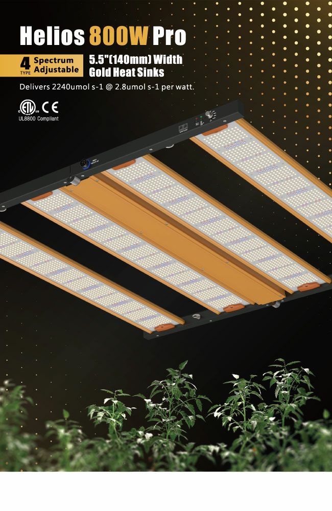 Helios LED 800W PRO 植物育成LED 調光、生長/開花/Fillの切り替え可能
