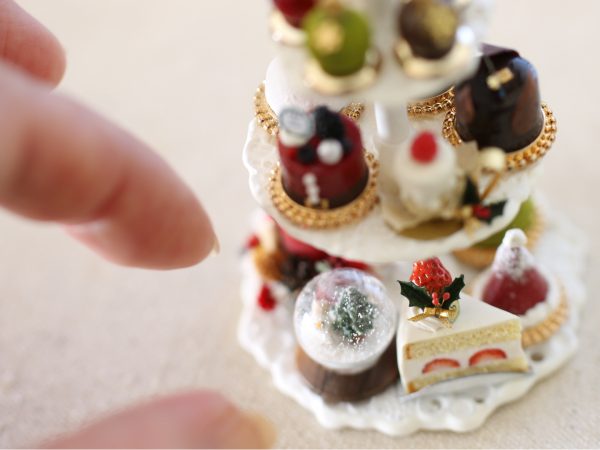 1/6 スノードーム風 クリスマスケーキ ツリー - shibazukeparipariの