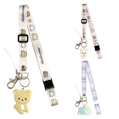 San-X Characters Neck Strap Lanyard (Rilakkuma & Sumikko Gurashi