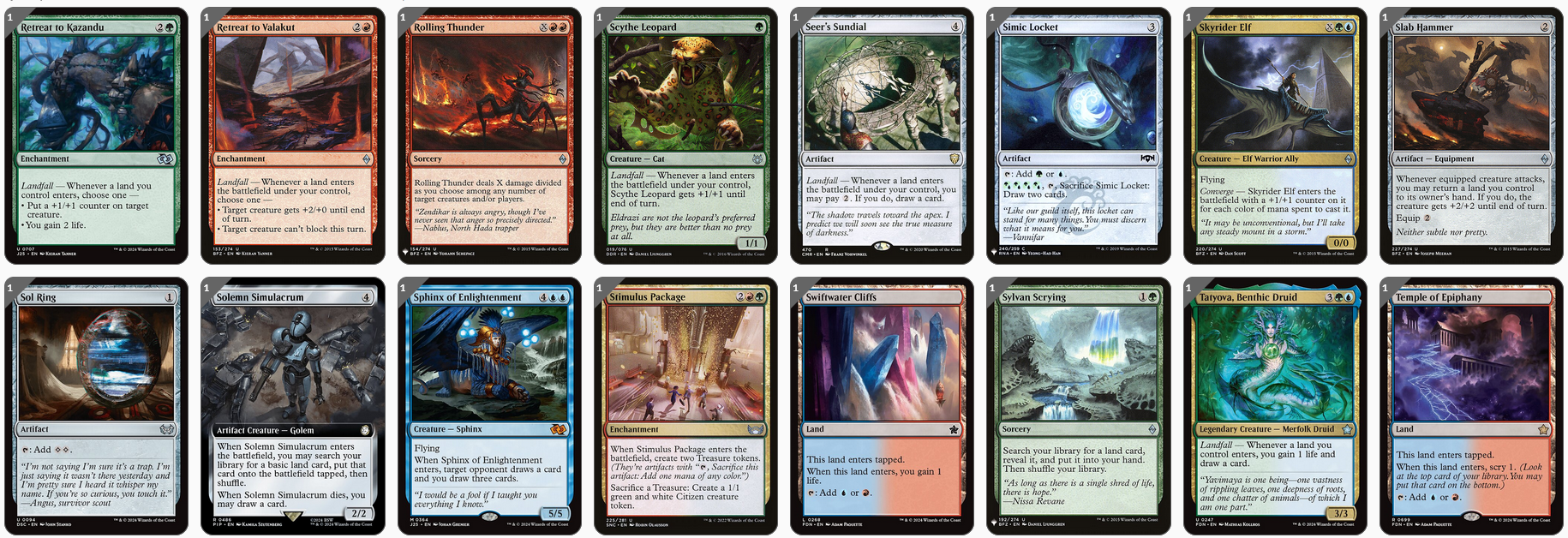 MTG Magic the Gathering Commander Deck - Flubs, the Fool (Landfall