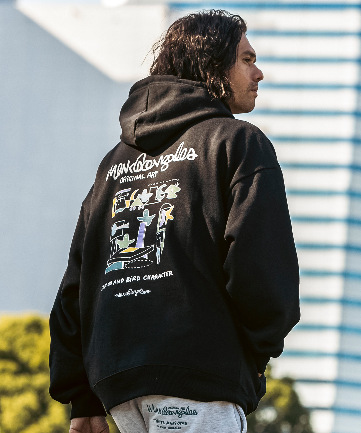 Mark Gonzales(マーク ゴンザレス)プリントプルオーバーパーカー/4type