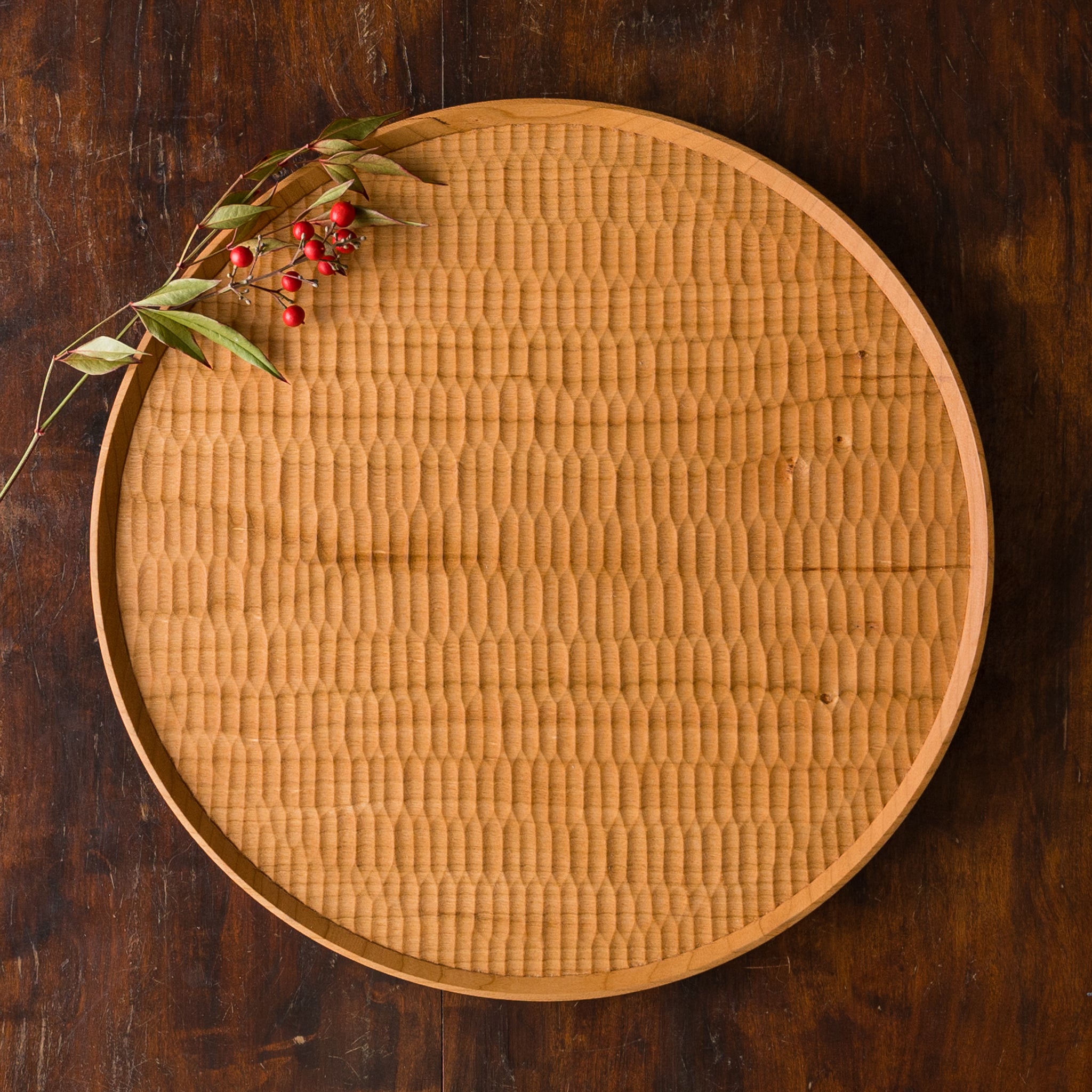 高塚和則 木工房玄 ひとり膳 丸 さくら｜作家もののうつわ通販 四季折