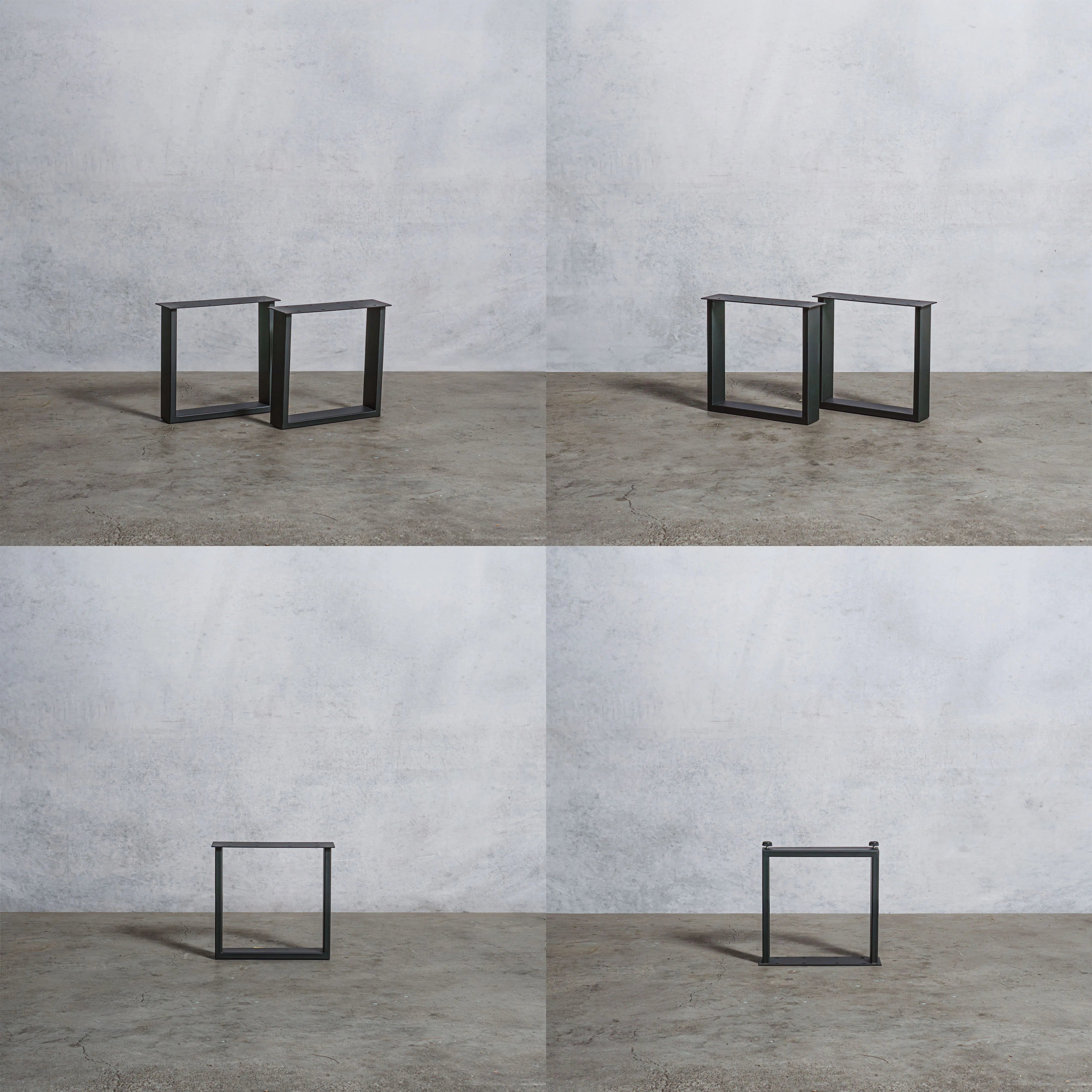 アイアン テーブル脚 口型 奥行380×高さ340mm 【清水材木店】