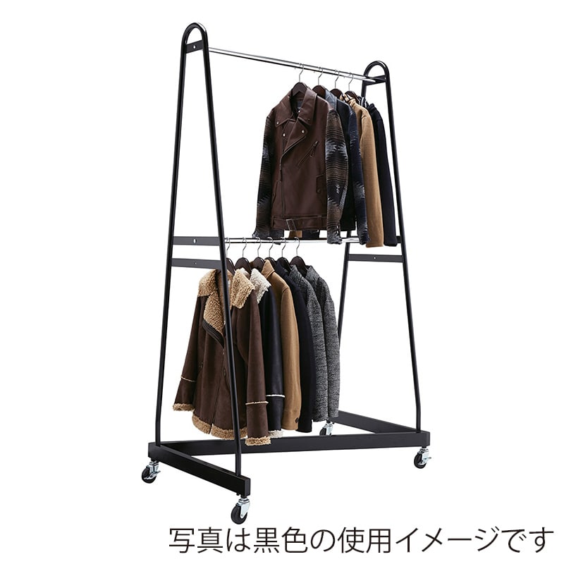 ストア・エキスプレス Zハンガーラック 2段 強化タイプ ホワイト 61-99