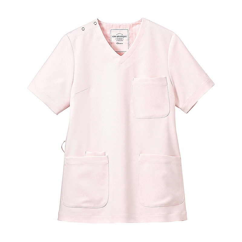 ジェラートピケ プルオーバースクラブ 608 ピンク S 1枚（ご注文単位1