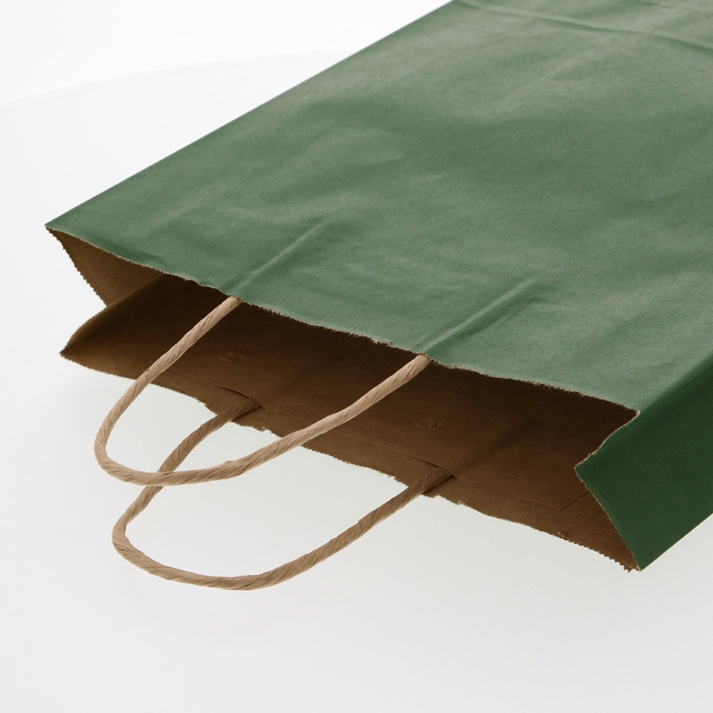 HEIKO 紙袋 25チャームバッグ 25CB MS1 未晒 グリーンC 50枚/袋