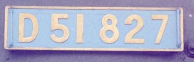 751】 昭和46年～48年ごろ中津川機関区に所属したD51のナンバー