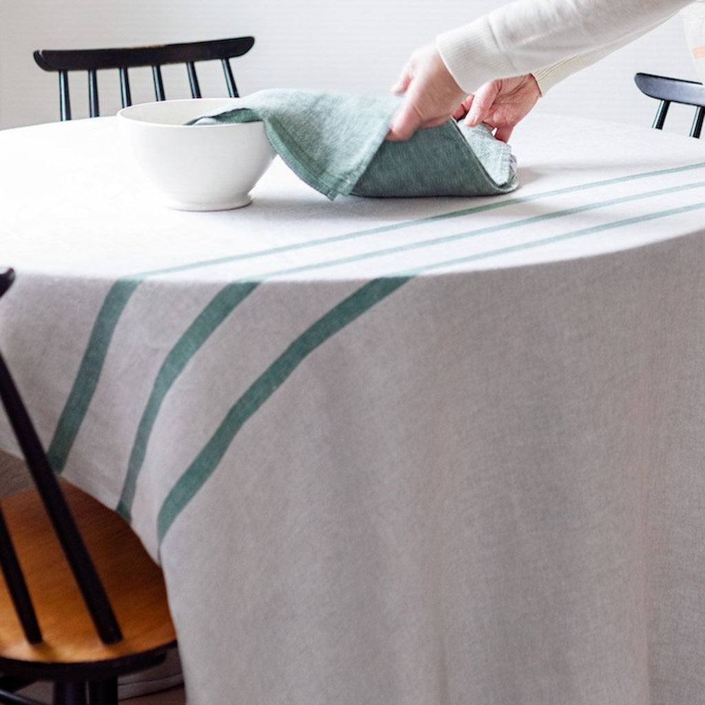 ラプアンカンクリ リネンブランケット 150×200 USVA アスペングリーン