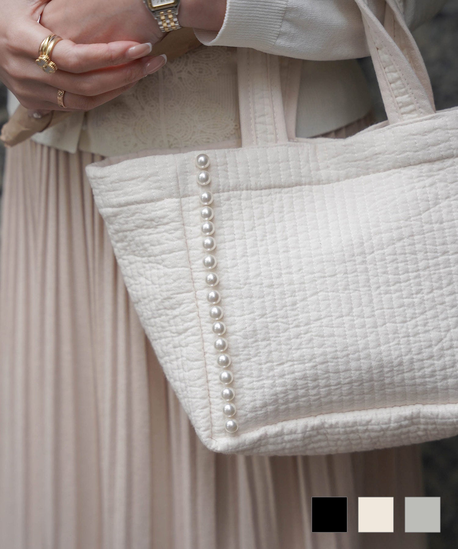 パールトリム ヌビ バッグ ミニ HUIT 全4色｜hit922-0151【10