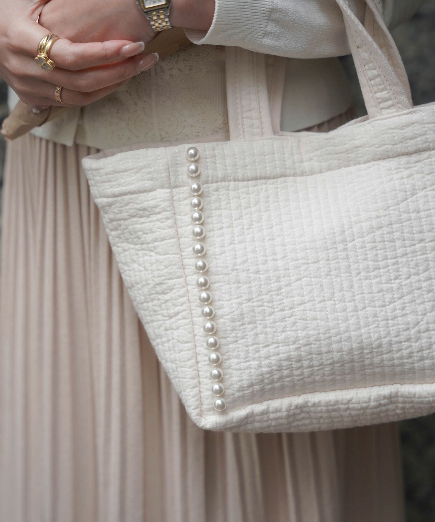 パールトリム ヌビ バッグ ミニ HUIT 全4色｜hit922-0151【10