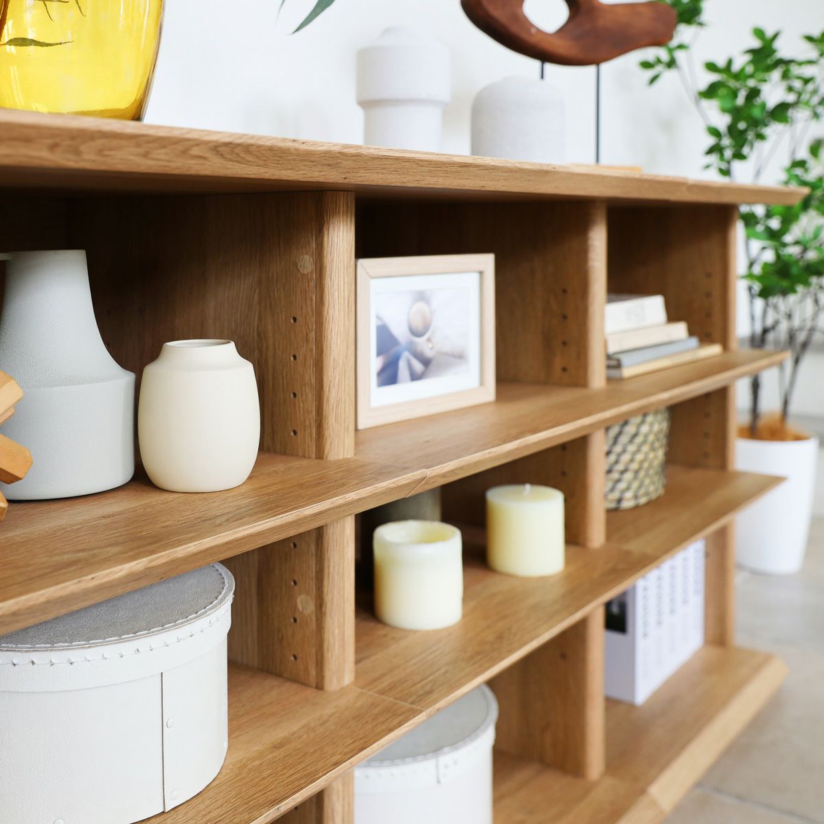 オープンラック 棚 幅90cm 高さ72cm ナチュラルブラウン シェルフ 本棚