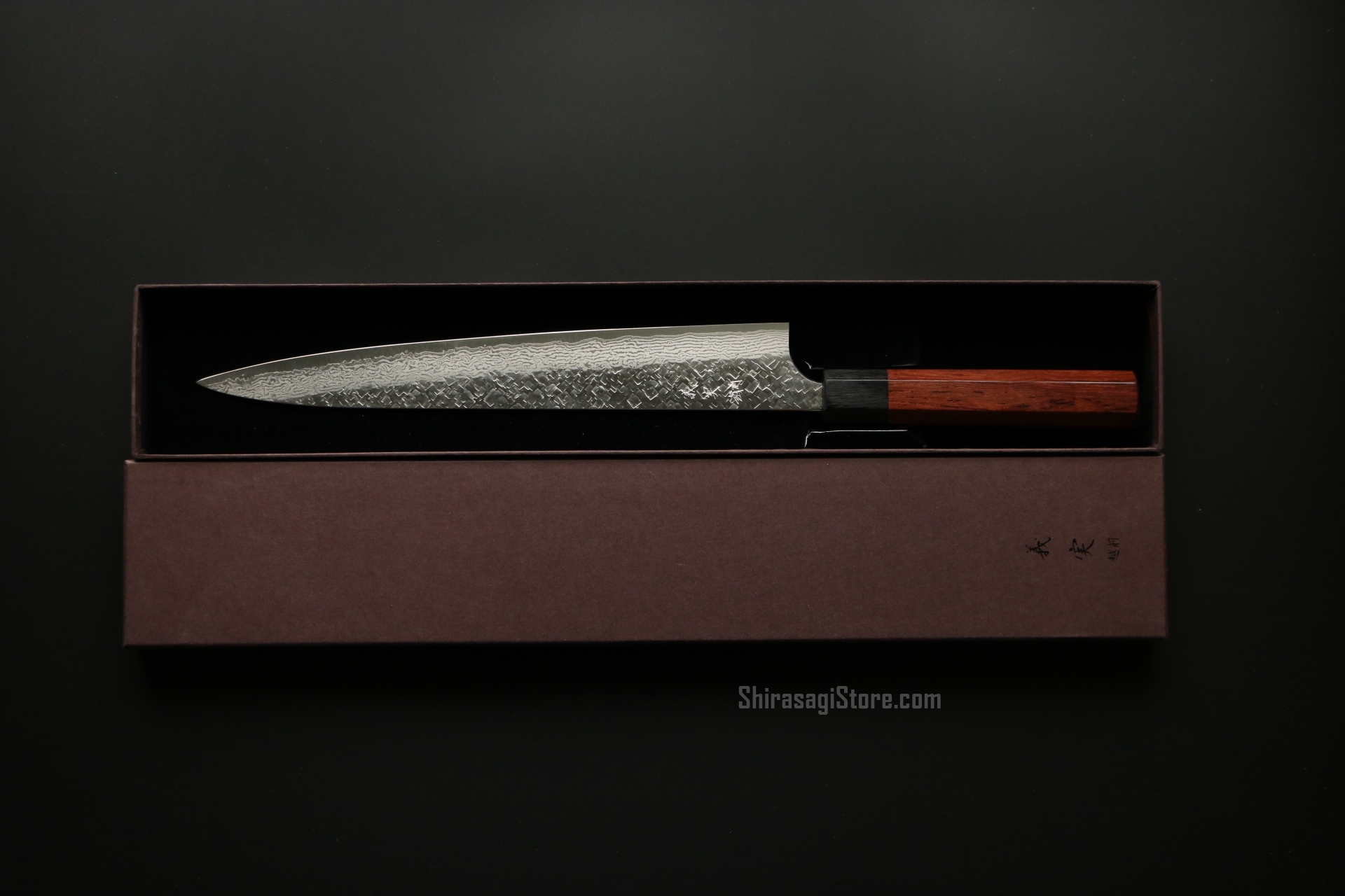 加藤義実 筋引 スライサー VG10鋼 槌目ダマスカス 270mm