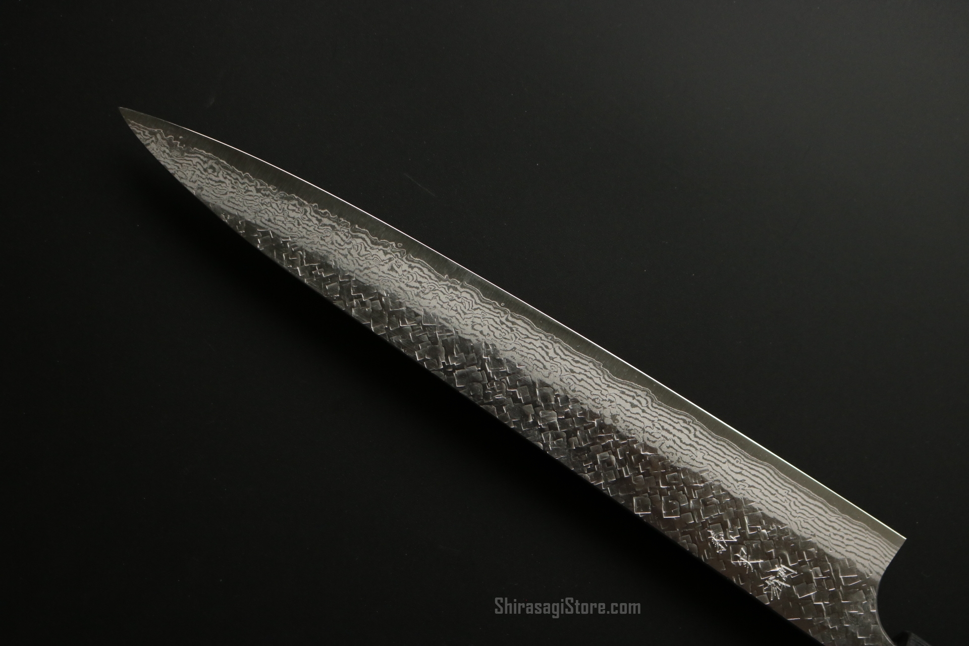 加藤義実 筋引 スライサー VG10鋼 槌目ダマスカス 270mm