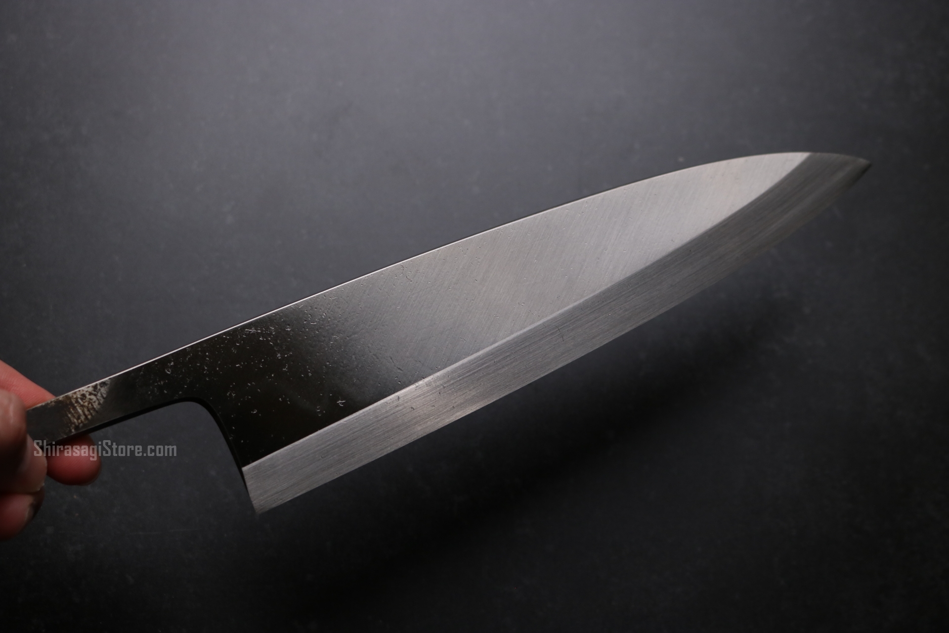 希少品】三代目水野昭治作 水野鍛錬所「源昭忠」本焼 身卸出刃 包丁 白