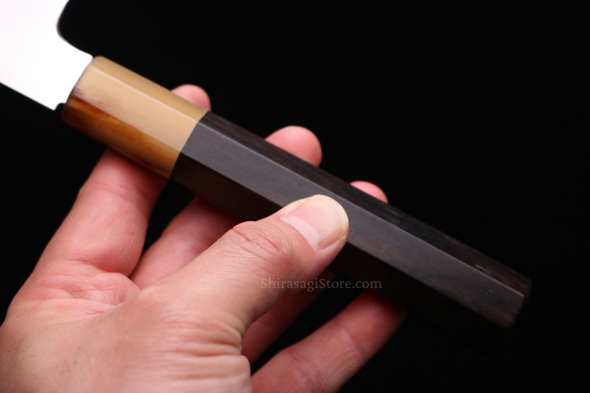 本焼 牛刀 包丁 富士山＆三日月 白一鋼 鏡面仕上 8寸