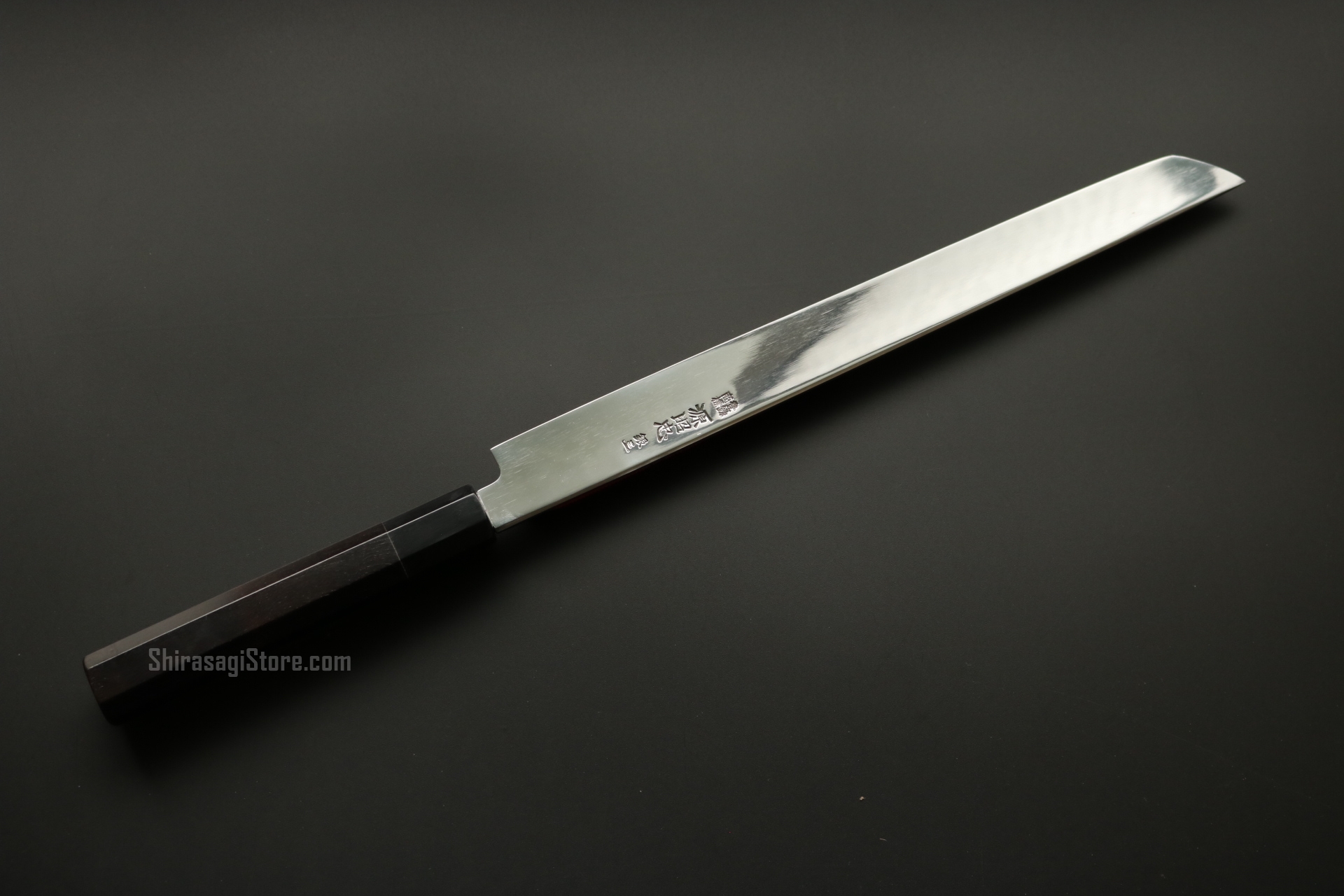 水野鍛錬所「源昭忠」真之棟 先丸蛸引 銀三鋼 全鏡面 樋入り 尺