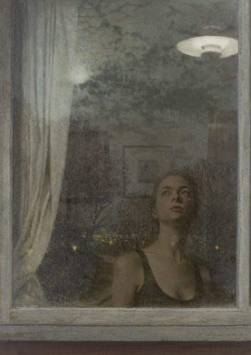 真作原崇浩 「stripped」 油彩アクリル15号 スペインリアリズム