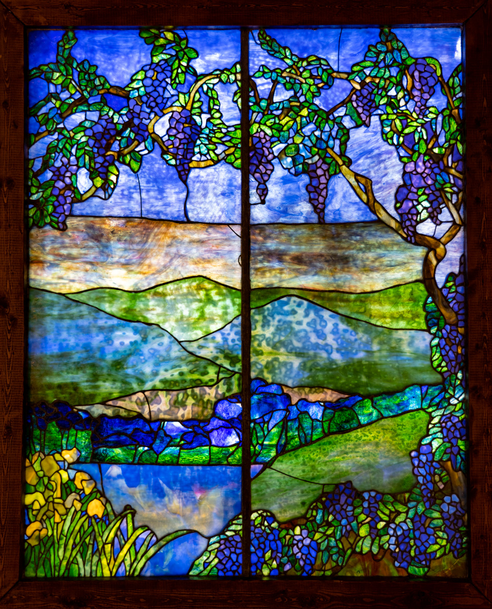 ルイス・C・ティファニー ヴィンテージ ステンドグラス 大型