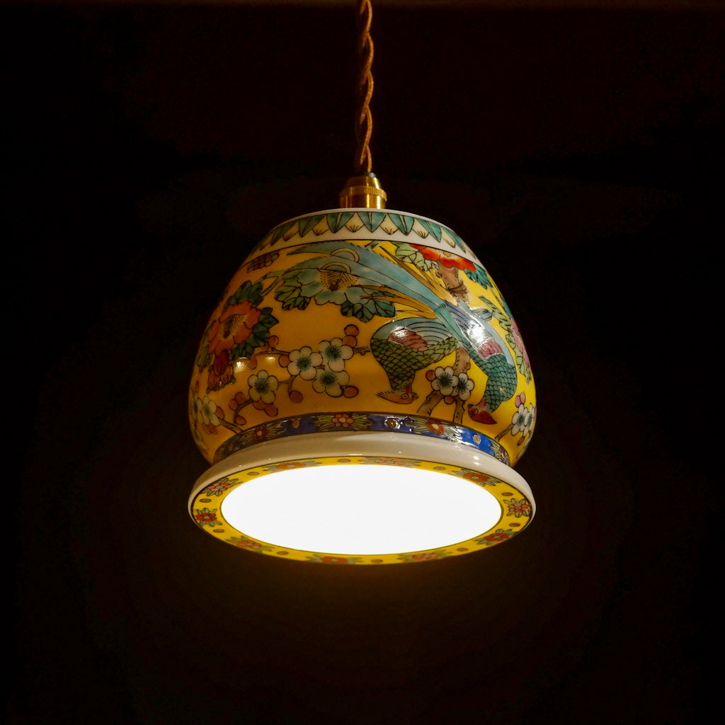 有田焼｜秀峰｜花鳥図｜鉢・小｜ペンダントライト – アップサイクル