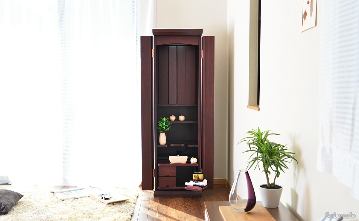 シングル 紫檀調/ファイン | 創価学会仏壇・仏具なら誓願堂へ