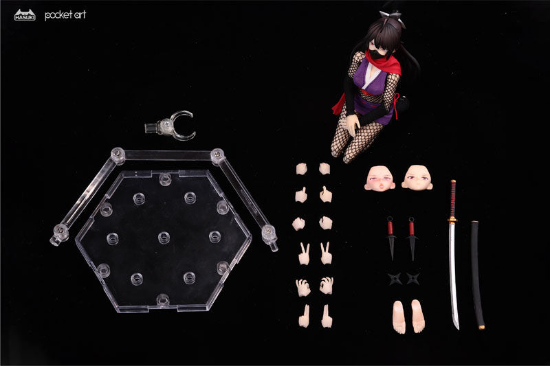 Pocket Art Series - PA002 - Female Ninja - Hagi - 1/12 (Hasuki