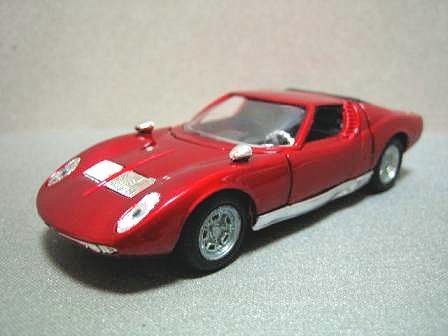 ミニカー スーパーカー ランボルギーニミウラ ポリトーイPOLITOYS レッド MATRIX 1/43 ランボルギーニ ミウラ P400S ミレキオディ レッド