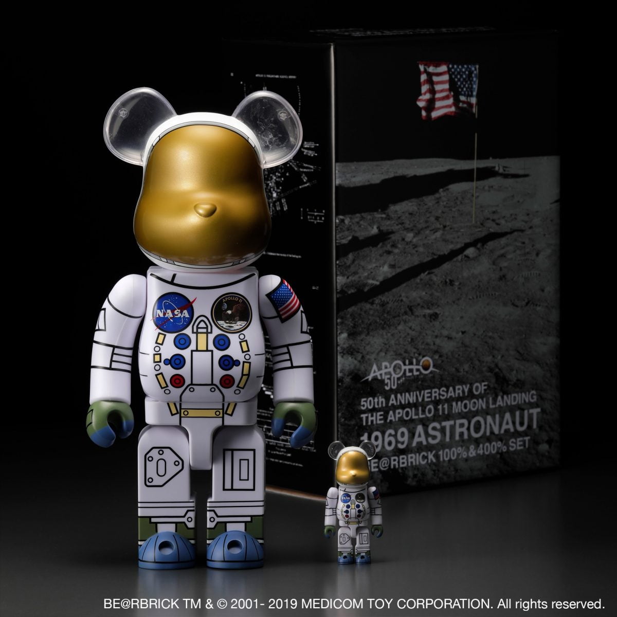 NASA監修のアポロ50周年記念「BE@RBRICK」が発売