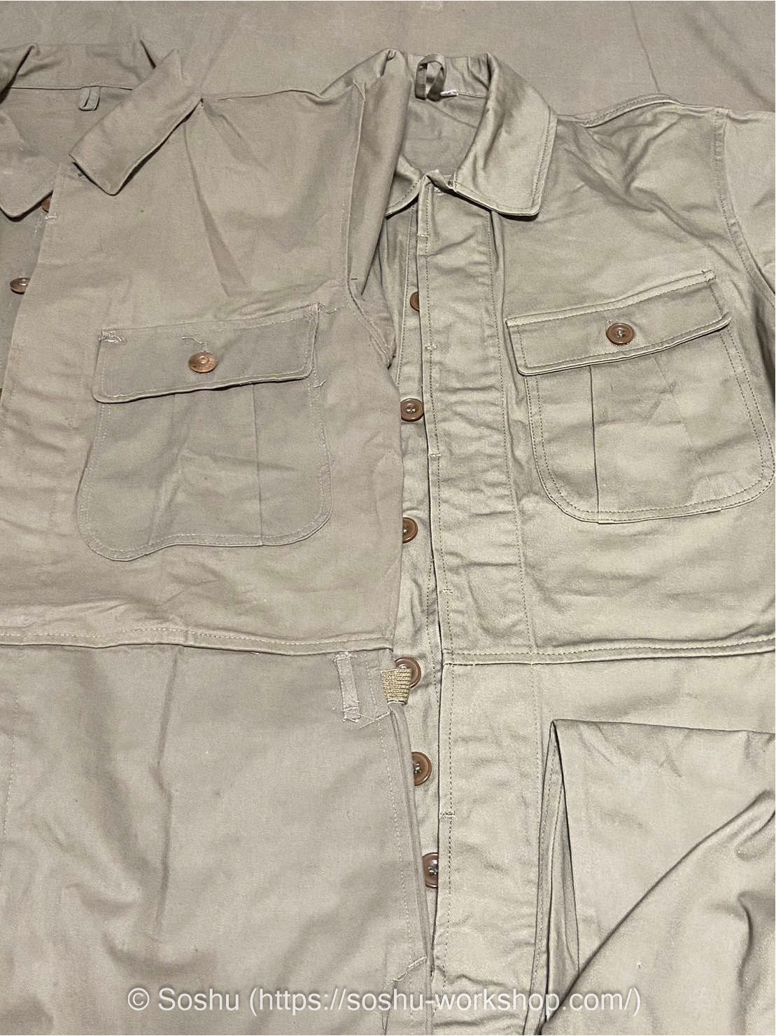 日本海軍 兵用夏衣袴+襟飾 二種軍装 個人製作 精密複製品 日本海軍 兵