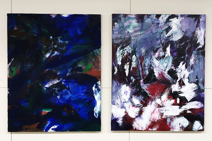 潜在的な感性を刺戟する抽象絵画の制作 - 卒展