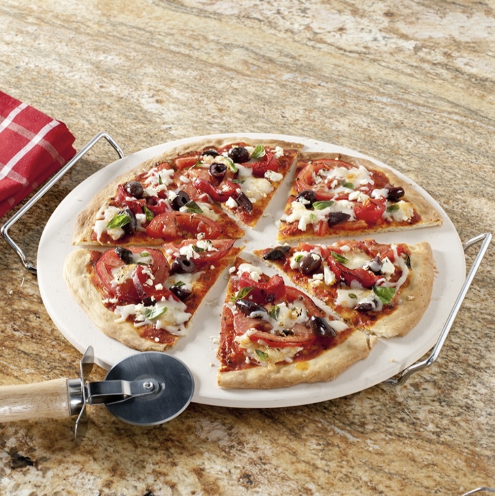 Nordic Ware 13 Inch Pizza Stone Set - Southern Cast Iron
