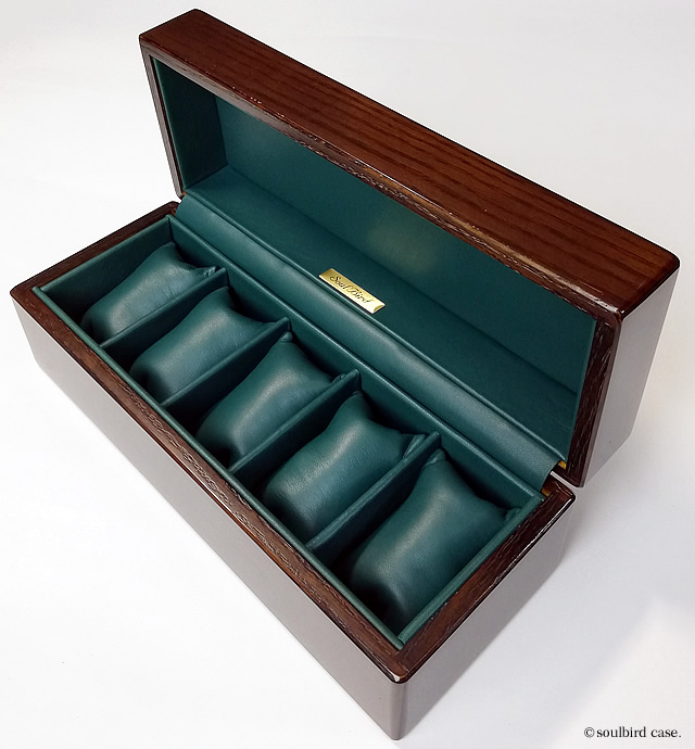5本用オーク材時計ケース | 高級時計ケースのソウルバード