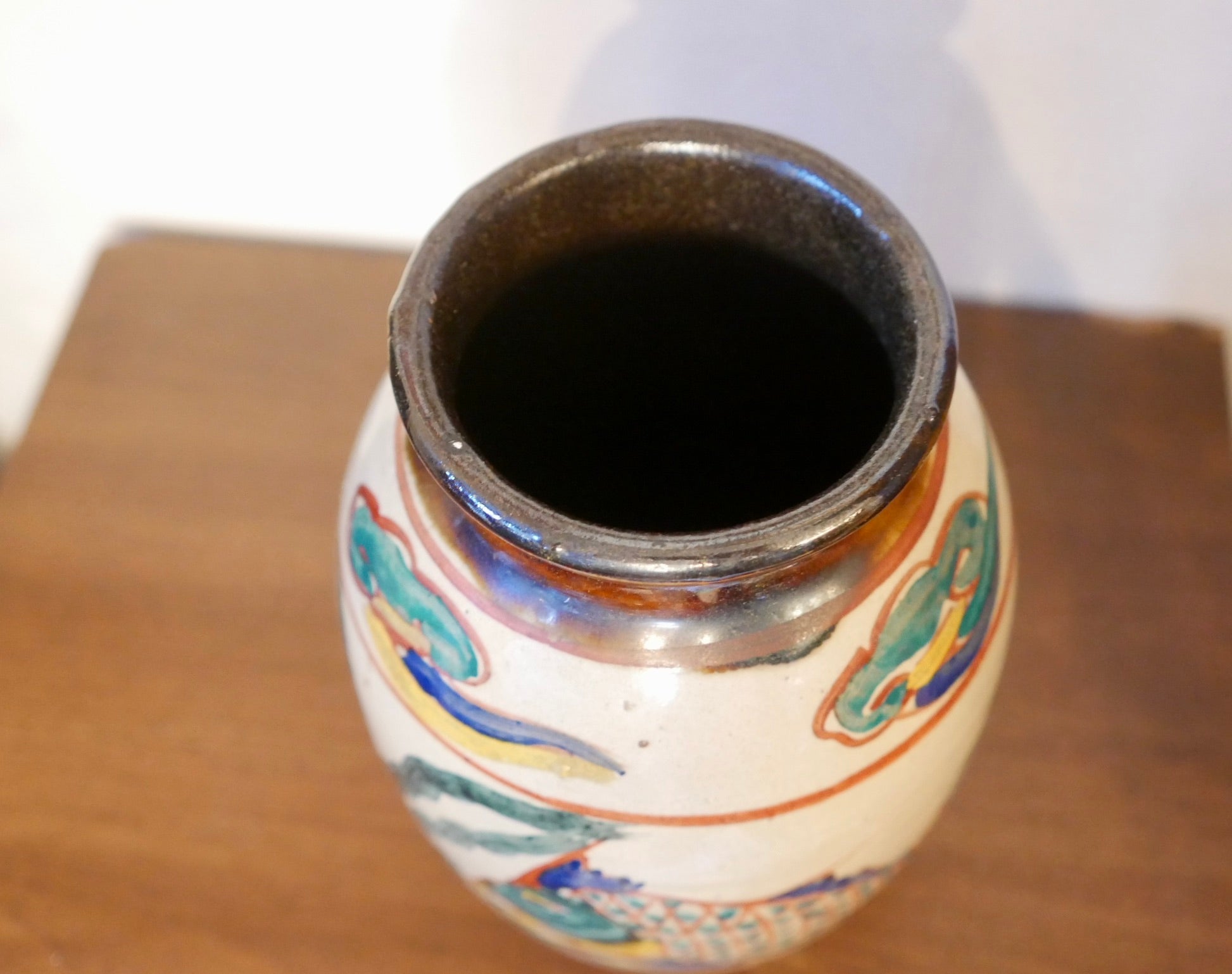 琉球民藝 壺屋焼 小橋川永仁作 双魚紋 花瓶 やちむん – smileantiques