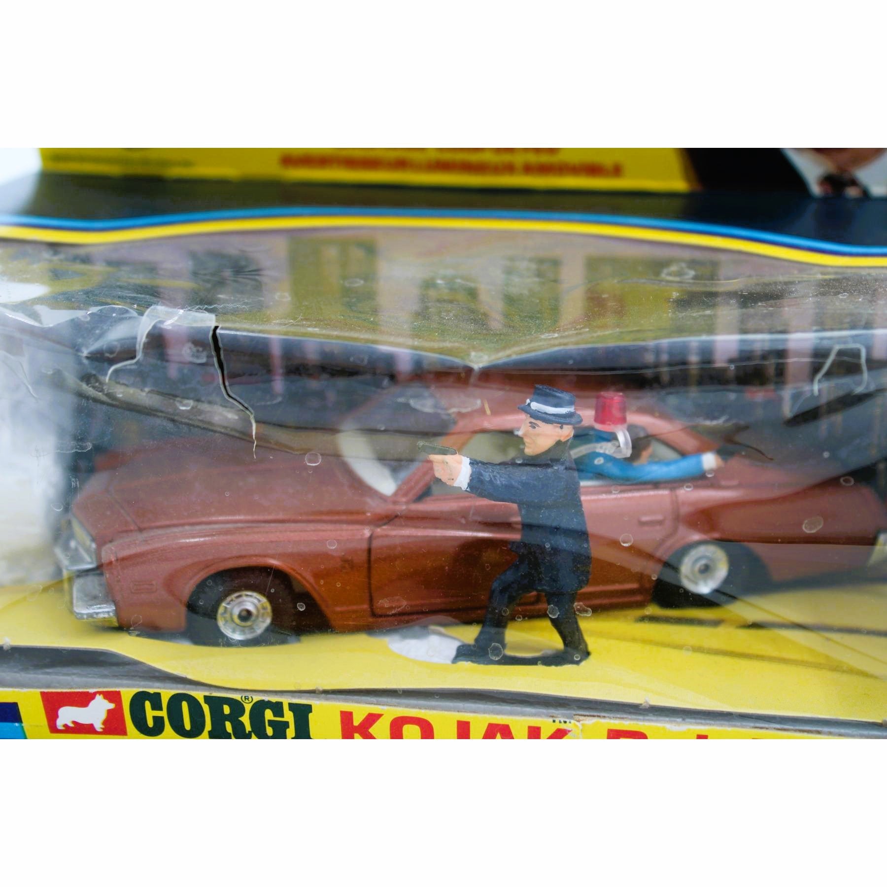 NIB) 1976 Corgi Kojak Buick with Kojak and Crocker