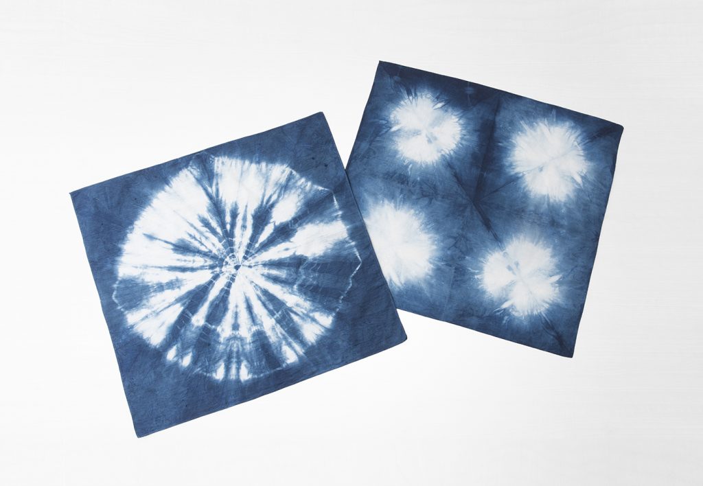 水染めできる藍染め染料 “大和藍” で絞り染め – WEB 図工・美術教材