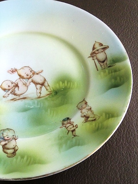 ドイツ製 キューピーの絵皿 ローズオニール アンティークプレート - SNAP