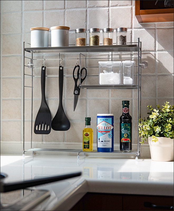 キッチン収納 ステンレス天板キッチンラック 調味料ラック 日本製