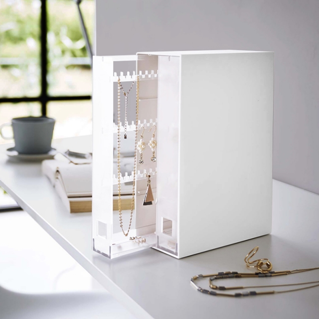 山崎実業 タワー アクセサリーケース ネックレス&ピアス収納ケース