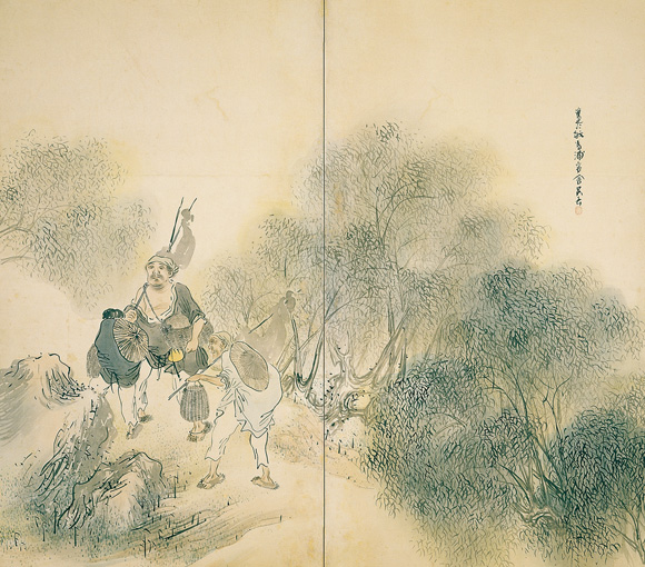 コレクション 風景の交響楽 シンフォニー 呉春 《柳陰帰漁図》 静岡