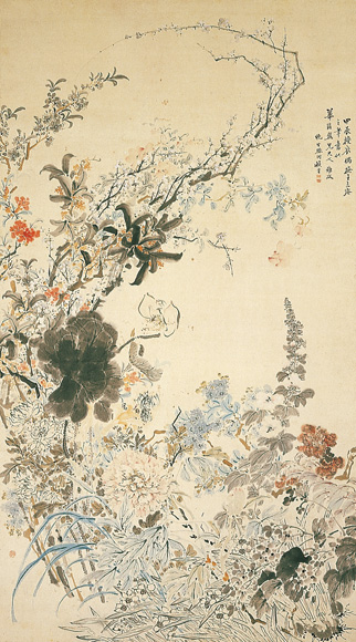 コレクション 風景の交響楽 シンフォニー 椿椿山 《花卉図》 静岡県立